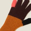 Colour Block Gloves - Neon Orange Online