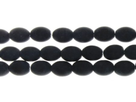 BLACK STONE MELON FROSTED 8 X 10 MM STRAND Online now