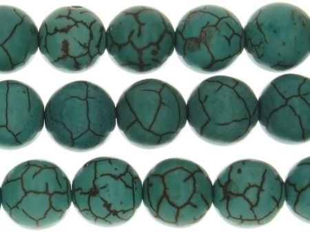 TURQUOISE MAGNESITE ROUND 14 MM STRAND Supply