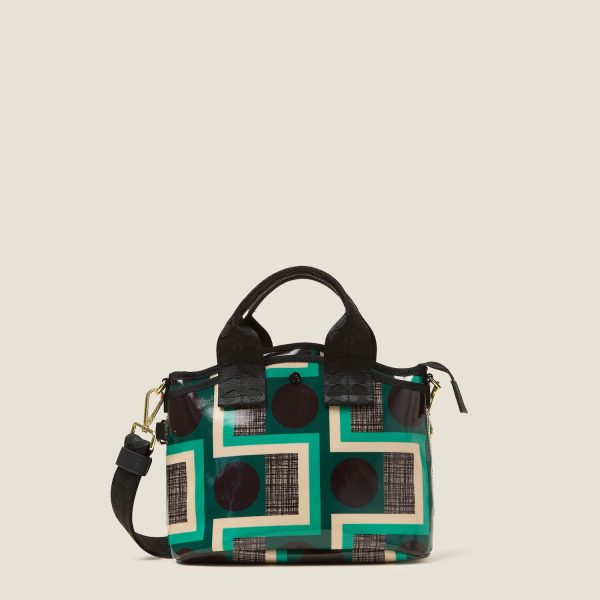 Hand Carry Handbag - Balcony Spot Emerald For Sale