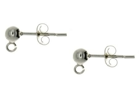 X STUD BALL & LOOP SS EARRINGS Hot on Sale