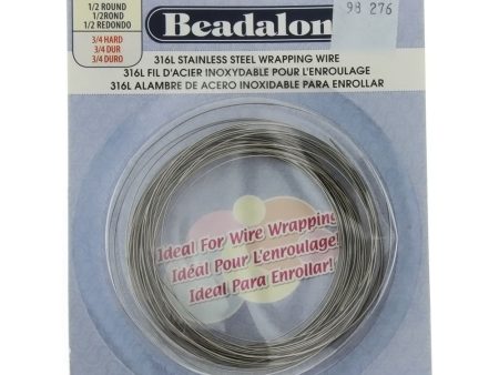 BEADALON 20 GAUGE HALF-ROUND STAINLESS WIRE (9 M) Supply