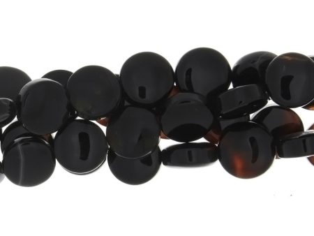 BLACK COIN 12 MM STRAND on Sale