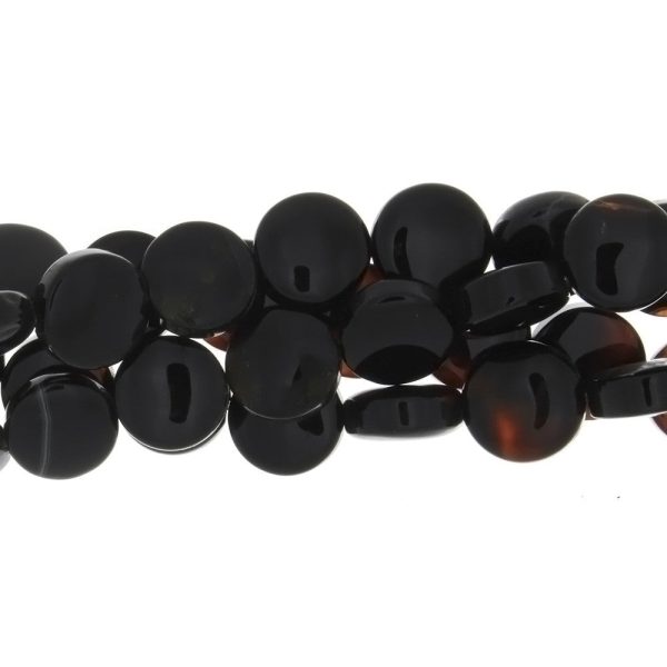 BLACK COIN 12 MM STRAND on Sale