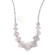 BEADED GEMSTONE ROSE QUARTZ ROUND NECKLACE Discount