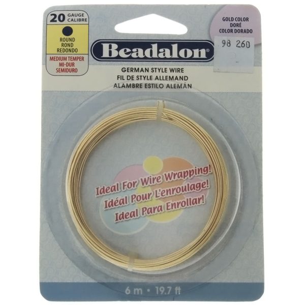 BEADALON 20 GAUGE ROUND GOLD WIRE (6 M) Sale