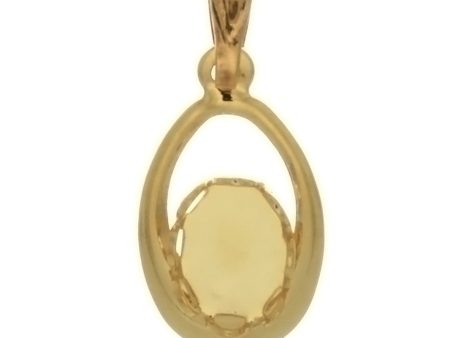 Cabochon Setting Go-Go Pendant Holds 6x8 mm Oval Cabochon Cheap