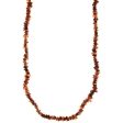 BEADED NATURAL AMBER CHIP NECKLACE Online Sale