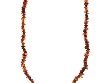 BEADED NATURAL AMBER CHIP NECKLACE Online Sale