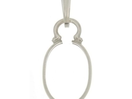 Cabochon Setting Sterling Sliver Cinch Pendant Holds 10x14 Cabochon For Sale