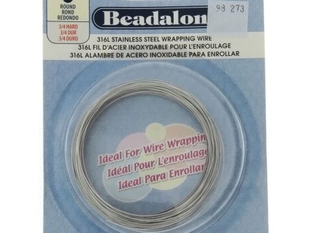 BEADALON 24 GAUGE ROUND STAINLESS WIRE (12 M) Discount