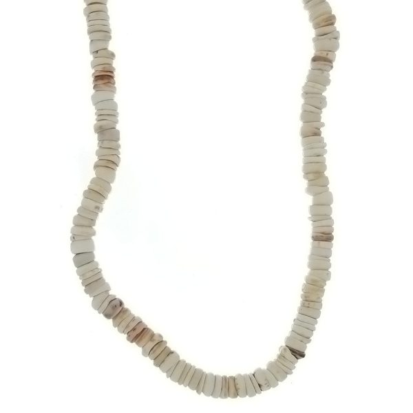 BEADED NATURAL SHELL HEISEI NECKLACE Cheap