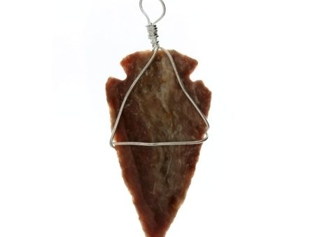 PENDANT NATURAL AGATE 1 1 2 IN ARROWHEAD Online now