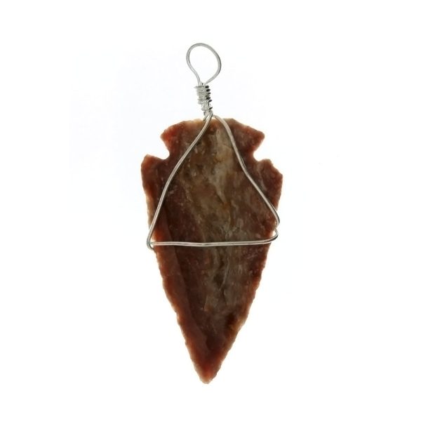 PENDANT NATURAL AGATE 1 1 2 IN ARROWHEAD Online now