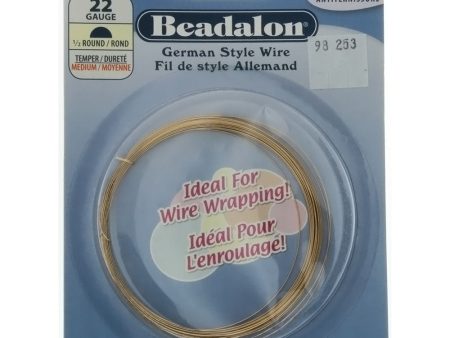 BEADALON 22 GAUGE HALF-ROUND GOLD WIRE (5 M) Online now