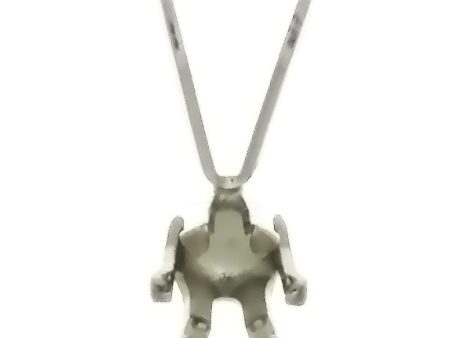 Sterling Silver Pendant Snap in 6 Prong Setting Holds 3mm Round Cheap