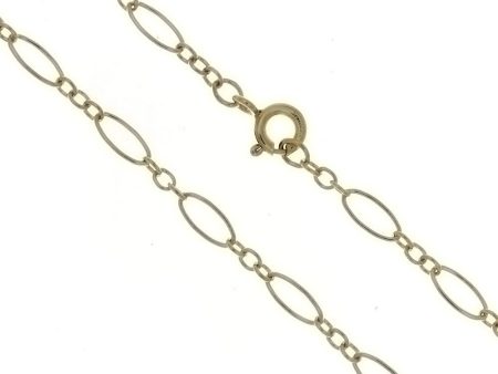 CHAIN NECKLACE LOOP LINK GOLD FILLED 3 MM X 18 IN For Discount