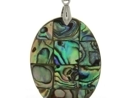 NATURAL ABALONE OVAL 30 X 40 MM PENDANT For Discount