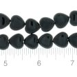 BLACK STONE HEART 12 MM STRAND For Discount