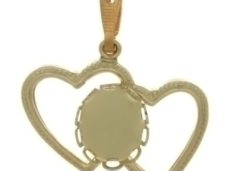 Cabochon Setting Heart Pendant Holds 8x10 mm Oval Cabochon Online Sale