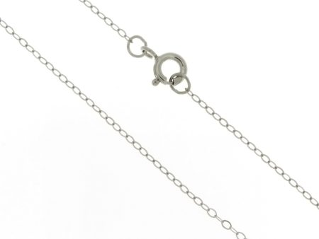 CHAIN NECKLACE CABLE SS 1 MM X 24 IN For Sale