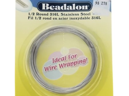 BEADALON 22 GAUGE HALF-ROUND STAINLESS WIRE (15 M) For Cheap