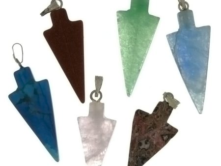 PENDANT GEMSTONE 30 MM ARROWHEAD (6) Online