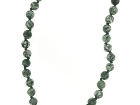 BEADED GEMSTONE TREE AGATE COIN NECKLACE For Sale