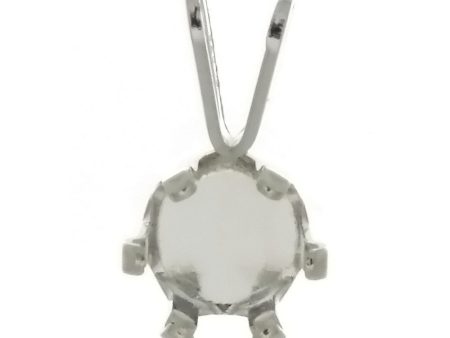 Sterling Silver Pendant Snap in 6 Prong Setting Holds 6mm Round Cheap