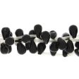 BLACK DROPLET 4 X 8 X 13 MM STRAND For Sale