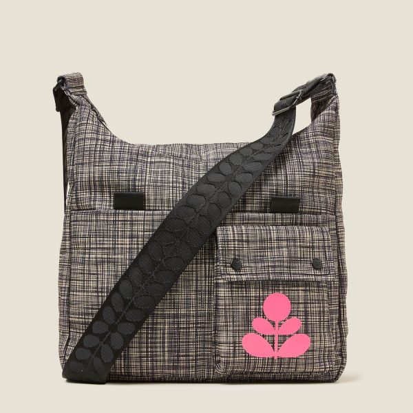 Area Hobo Crossbody - Scribble Print Black For Cheap