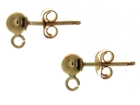 X STUD BALL & LOOP GF EARRINGS Online Sale