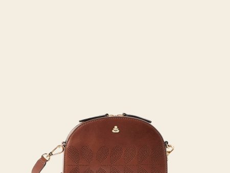 Babaluna Crossbody - Tan Punched Flower Cheap