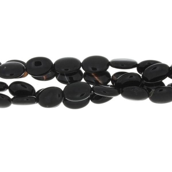 BLACK OVAL 10 X 14 MM STRAND For Discount