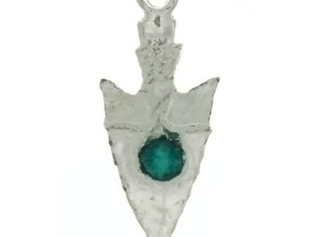 PENDANT WESTERN SILVER 34 MM ARROWHEAD on Sale