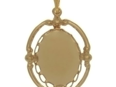 Cabochon Setting Framed Pendant Holds 13x18 mm Oval Cabochon For Discount