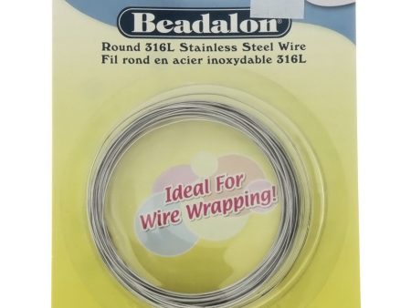 BEADALON 22 GAUGE ROUND STAINLESS WIRE (10 M) For Discount