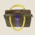 Block Medium Handbag - Shiny Stripe Spruce Purple Sale