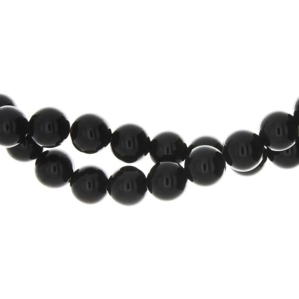 BLACK ROUND 8 MM STRAND Online Hot Sale