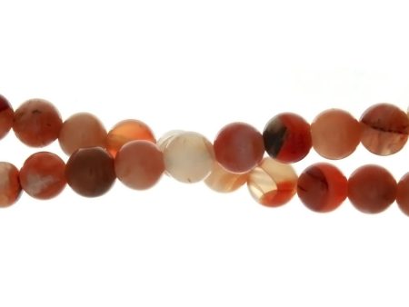 BOTSWANA ORANGE ROUND 6 MM STRAND Online Sale