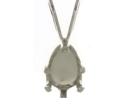 Sterling Silver Pendant Snap in 6 Prong Setting Holds 6x4mm Pear For Discount