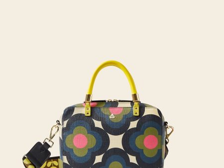 Block Medium Handbag - Radial Flower Rockpool Discount