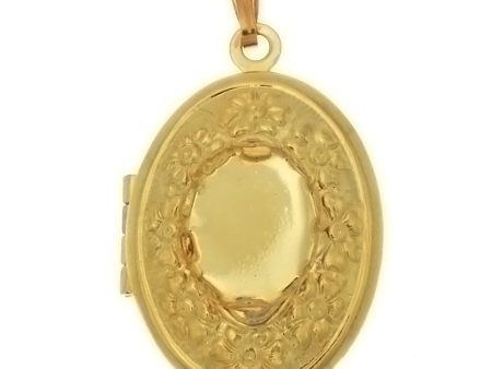 Cabochon Setting Locket Oval Pendant Holds 8x10 mm Oval Cabochon Discount