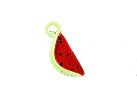 FOOD WATERMELON GLASS CHARM For Discount