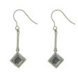 DANGLE MOTHER OF PEARL DIAMOND SS EARRINGS Supply