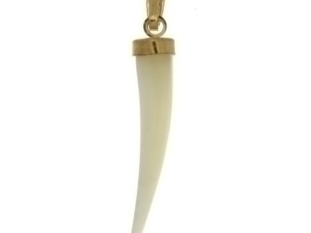 NATURAL MOTHER OF PEARL TUSK 6 X 30 MM PENDANT Discount