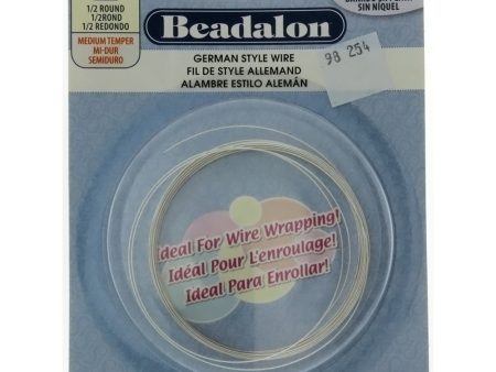 BEADALON 20 GAUGE HALF-ROUND SILVER WIRE (3 M) Online Sale