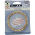 BEADALON 22 GAUGE SQUARE GOLD WIRE (3.5 M) Online now