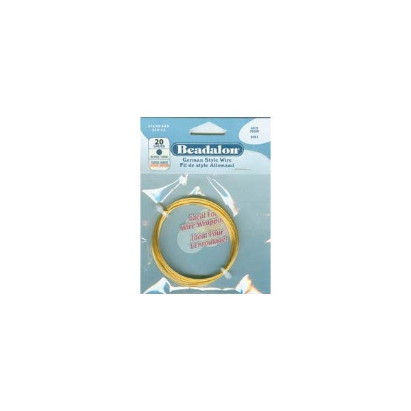 BEADALON 24 GAUGE ROUND GOLD WIRE (12 M) For Sale