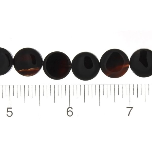 BLACK COIN 12 MM STRAND on Sale